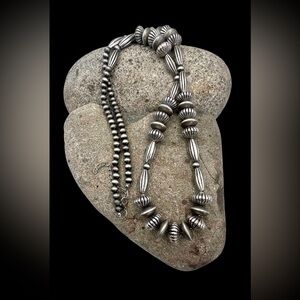 Elegant Silver Beaded Necklace